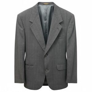 Evan Picone Wool Plaid Blazer Sport Coat Two Button Made USA Men 44R Gray